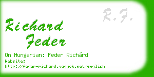 richard feder business card