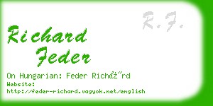 richard feder business card